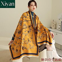 圍巾 披肩 韓版新款印花時尚仿羊絨圍巾女冬季百搭學生加厚御寒圍脖兩用披肩WY040 歷史價格詳細信息