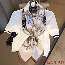 絲巾女春秋款洋氣時尚百搭黑白條紋大方巾帶扣夏季披肩小方巾圍巾-Misaki精品 歷史價格詳細信息