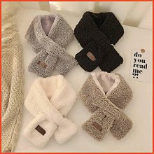 圍巾 秋冬韓版百搭 仿兔毛圍巾 純色交叉 保暖圍脖 毛絨圍巾 韓國熱賣 白色款 歷史價格詳細信息