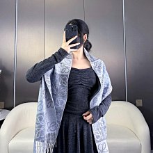 LOEWE Anagram羊毛喀什米爾混紡圍巾(黑色/灰色) 歷史價格詳細信息