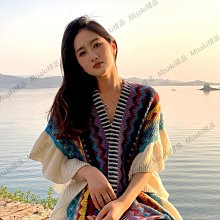 大披肩女外搭云南民族風披風毛毯帶帽斗篷川西北旅游穿搭時尚洋氣 歷史價格詳細信息