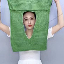 新款針織套頭披肩圍脖一件式韓版網紅外搭圍巾女秋冬季毛線加厚保暖（滿599免運） 歷史價格詳細信息