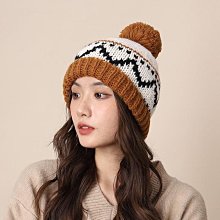 費爾島風針緻毛線帽子女冬季2024新款復古袋袋帽保暖護耳堆堆帽潮 歷史價格詳細信息