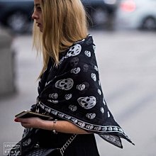 Alexander McQueen 110640 骷顱羊毛披肩 灰/黃 現貨 歷史價格詳細信息