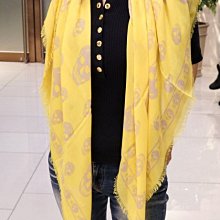 Alexander McQueen 110640 骷顱羊毛披肩 灰/黃 現貨 歷史價格詳細信息