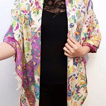 絲顏精品～北印度克什米爾頂級手工編織KANI披肩Pashmina 藍 歷史價格詳細信息
