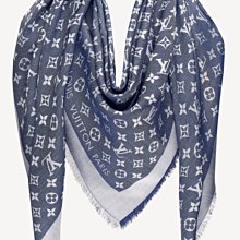 LV  Denim Gradient 提花披肩！ 2024年新款Denim Gradient 披肩通過提花工藝，將經典“老花”與漸變效果呈現 歷史價格詳細信息