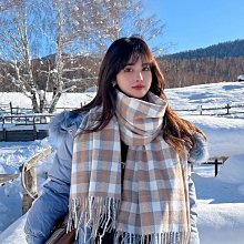 圍巾冬季女款韓版復古綠百搭針織鎖邊圍脖日系氛圍感保暖防寒披肩 歷史價格詳細信息