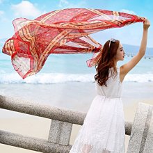 絲巾女夏季新款長款中國風清明上河圖仿真絲桑蠶絲防曬圍巾披肩薄~爆款~特價 歷史價格詳細信息