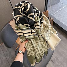 圍巾 披肩 秋冬新款極簡條紋時尚保暖圍巾女秋冬季韓版百搭學生圍脖加厚披肩WY040 歷史價格詳細信息