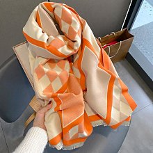 圍巾 披肩 2023新款韓版印花時尚仿羊絨圍巾女秋冬季保暖圍巾學生圍脖披肩WY040 歷史價格詳細信息