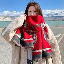 圍巾 披肩 2023新款網紅棋牌格圍巾女冬季韓版仿羊絨流蘇保暖圍脖空調大披肩WY040 歷史價格詳細信息