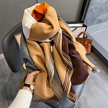 圍巾 披肩 韓版時尚仿羊絨油畫時尚保暖圍巾女季加厚雙面學生圍脖兩用披肩WY040 歷史價格詳細信息