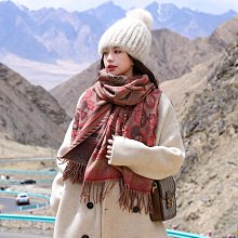 圍巾 披肩 秋冬新款極簡條紋時尚保暖圍巾女秋冬季韓版百搭學生圍脖加厚披肩WY040 歷史價格詳細信息