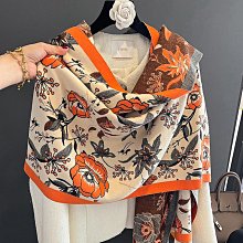 圍巾 披肩 文藝印花時尚新款韓版氣質夏防曬沙灘巾女絲巾春秋圍巾優柔紗披肩WY040 歷史價格詳細信息
