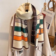 圍巾 披肩 冬季新款仿羊絨流蘇厚圍巾女 空調披肩 韓版條紋加厚保暖圍脖WY040 歷史價格詳細信息