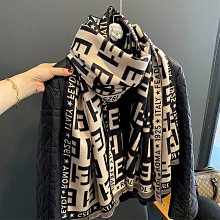 圍巾 披肩 韓版秋冬新款保暖圍巾女時尚字母加厚雙面空調大披肩學生防風圍脖WY040 歷史價格詳細信息