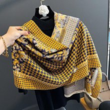 圍巾 披肩 2023秋冬新款印花韓版仿羊絨手感圍巾女加厚空調圍脖披肩防風御寒WY040 歷史價格詳細信息