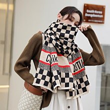 圍巾 披肩 2023秋冬新款印花韓版仿羊絨手感圍巾女加厚空調圍脖披肩防風御寒WY040 歷史價格詳細信息