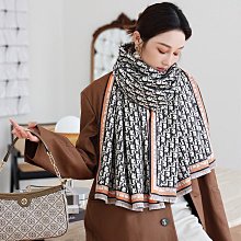 圍巾 披肩 2023秋冬新款印花韓版仿羊絨手感圍巾女加厚空調圍脖披肩防風御寒WY040 歷史價格詳細信息