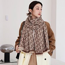 圍巾 披肩 2023歐美氣質秋冬新款字母時尚保暖雙面圍巾女夏空調房披肩仿羊絨WY040 歷史價格詳細信息