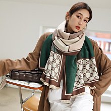 圍巾 披肩 韓版秋冬新款保暖圍巾女時尚字母加厚雙面空調大披肩學生防風圍脖WY040 歷史價格詳細信息