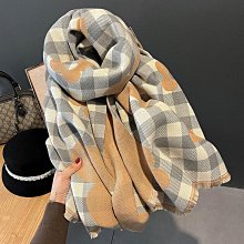 圍巾 披肩 冬季新款仿羊絨流蘇厚圍巾女 空調披肩 韓版條紋加厚保暖圍脖WY040 歷史價格詳細信息