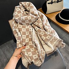圍巾 披肩 韓版網紅棋牌格時尚仿羊絨圍巾女兩用空調披肩秋冬季保暖格子圍脖WY040 歷史價格詳細信息