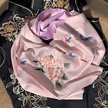 蘇州繡花加長款長巾真絲絲巾女手工刺繡桑蠶絲絲巾春秋款出游披肩-kby科貝 歷史價格詳細信息