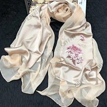 蘇州繡花加長款長巾真絲絲巾女手工刺繡桑蠶絲絲巾春秋款出游披肩-kby科貝 價格比較,價格查詢,歷史價格詳細信息