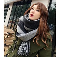 圍巾 披肩 冬季新款仿羊絨流蘇厚圍巾女 空調披肩 韓版條紋加厚保暖圍脖WY040 歷史價格詳細信息