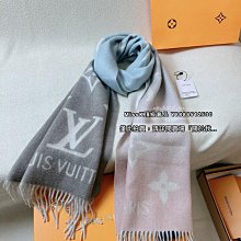 【台灣出貨】LV 經典字母圖騰咖啡色真絲羊毛披肩 圍巾 140*140 歷史價格詳細信息