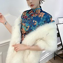 婚紗披肩女2022新款冬季加厚保暖新娘結婚旗袍外搭高貴旗艦店斗篷-KBY科貝 歷史價格詳細信息