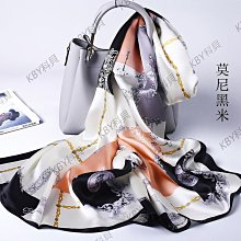 絲巾 真絲絲巾女高端90方巾秋冬桑蠶絲圍巾 雙面斜紋披肩絲巾 歷史價格詳細信息