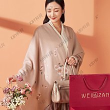秋冬季蘇繡100真絲絲巾女純手工繡花桑蠶絲圍巾小披肩送媽媽禮物-KBY科貝 歷史價格詳細信息