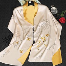 蘇州刺繡絲巾女中國風絲綢圍巾桑蠶絲蘇繡真絲披肩繡花春出國禮品-kby科貝 歷史價格詳細信息