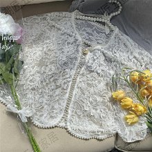 旗袍披肩 禮服披肩 蕾絲披肩 復古披風女夏季配裙子銀扣蕾絲小外套搭配旗袍寬鬆外搭仙氣披肩女 (滿599元免運) 歷史價格詳細信息