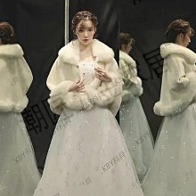 婚紗披肩女2022新款冬季加厚保暖新娘結婚旗袍外搭高貴旗艦店斗篷-KBY科貝 歷史價格詳細信息
