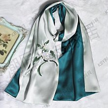 蘇州刺繡絲巾女中國風絲綢圍巾桑蠶絲蘇繡真絲披肩繡花春出國禮品-kby科貝 歷史價格詳細信息