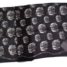 Alexander McQueen 骷顱裝飾WOC小牛皮鍊帶皮夾/長夾 銀色 歷史價格詳細信息