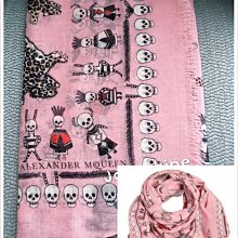 喬瑟芬【ALEXANDER MCQUEEN】下殺特價~海星骷顱頭 絲質 圍巾披肩 歷史價格詳細信息