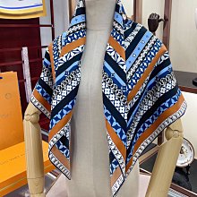 【熱賣精選】2023L 暗紋提花萬花筒真絲方巾 圍巾 頭巾 小披肩 包包配飾 腰帶 綁包帶 束發帶 9090cm  【妖 歷史價格詳細信息
