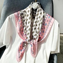 方巾 領巾 絲巾 圍巾 花鳥時尚印花小方巾女韓版秋冬裝飾領巾保暖圍巾職業披肩絲巾發帶WY040 歷史價格詳細信息