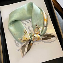 方巾 領巾 絲巾 圍巾 2023春秋新款時尚小香風氣質絲巾女兩用披肩頭巾小圍巾方巾領巾WY040 歷史價格詳細信息