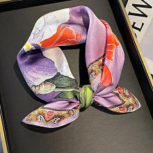 方巾 領巾 絲巾 圍巾 2023春秋新款時尚小香風氣質絲巾女兩用披肩頭巾小圍巾方巾領巾WY040 歷史價格詳細信息