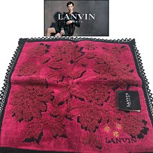 【皮老闆】新古真品 LANVIN 手帕  58*58 綿100% 日本製  L754 歷史價格詳細信息