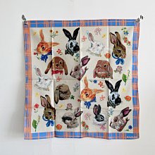 乾媽店。日本 法國設計師 Nathalie Lete 手繪動物 貓咪刺繡 透明紗收納袋 巾着抽繩袋 歷史價格詳細信息