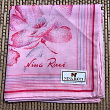 日本手帕  擦手巾 Nina Ricci no.121-3 57cm 大尺寸可當領巾 歷史價格詳細信息