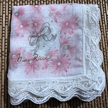 日本手帕  擦手巾 Nina Ricci no.121-3 57cm 大尺寸可當領巾 歷史價格詳細信息
