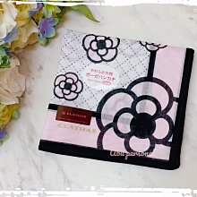 【CLATHAS】山茶花虛線格紋燙金LOGO純綿帕巾領巾(粉色/白色) 歷史價格詳細信息